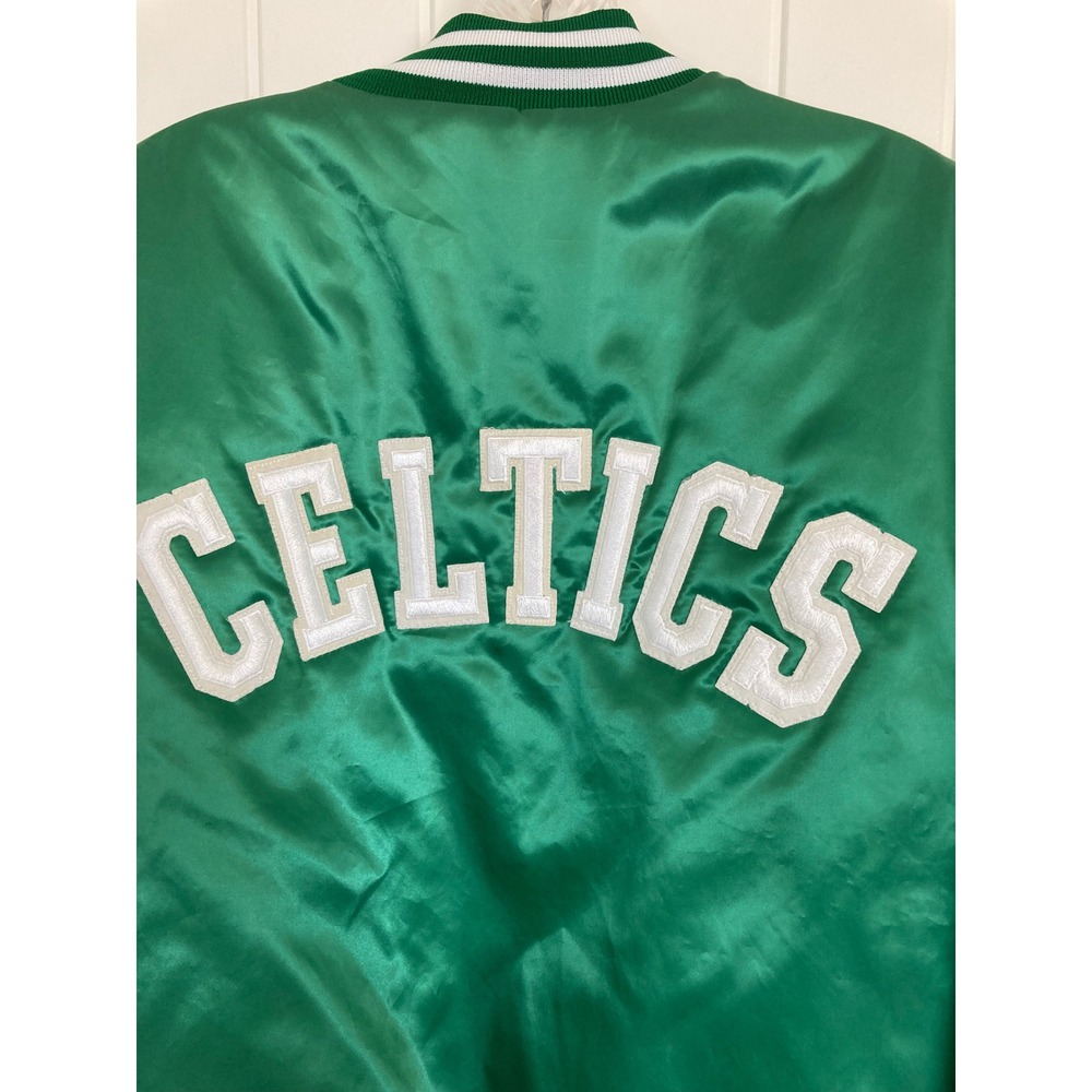 Vintage Swingster Boston Celtics Satin Varsity Jacket Green Made in USA Large